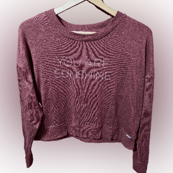 Gilly Hicks You are Sunshine cropped long sleeve sweater size small - Picture 1 of 8